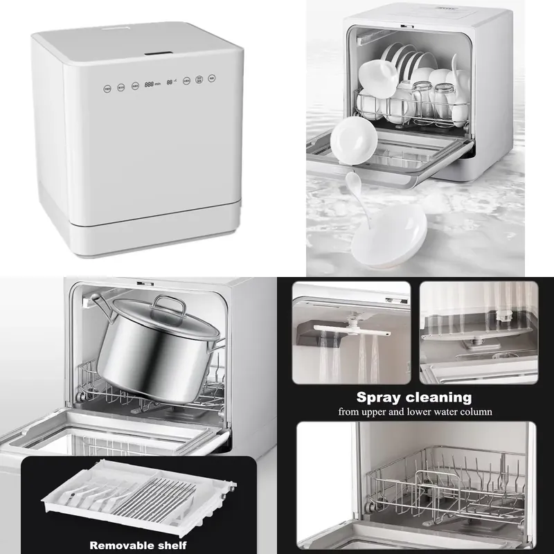 Countertop Dishwasher Mini Compact - Lavavajillas Portátil de Encimera, Mini Lavavajillas