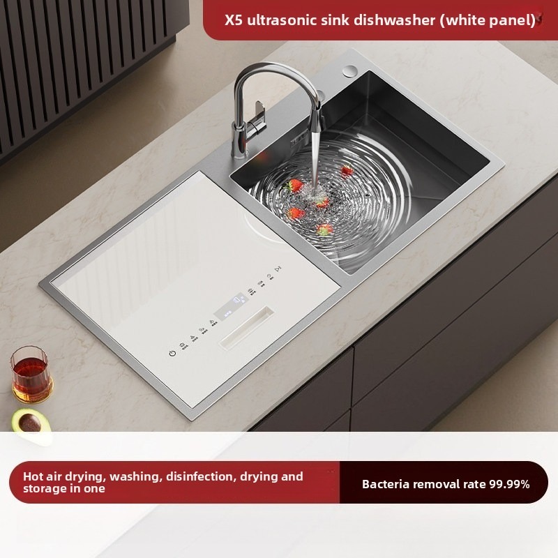 Ultrasonic Dishwasher Sink Integrated - Lavavajillas Integrado con Fregadero, Gabinete de
