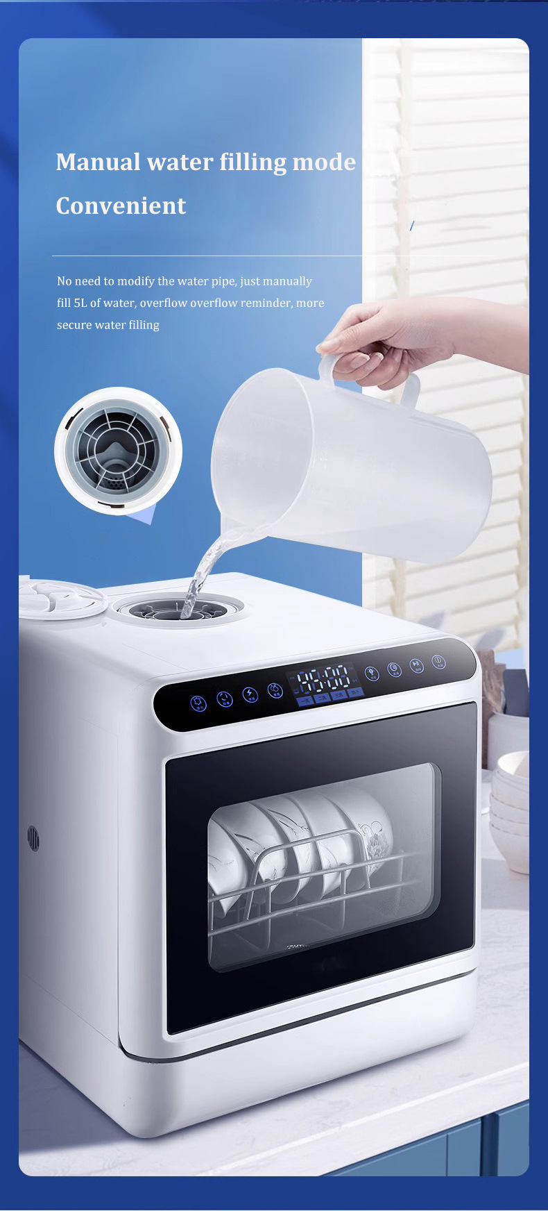 Lavavajillas Inteligente de So - Portable Dishwasher With Water Tank reseña y precio
