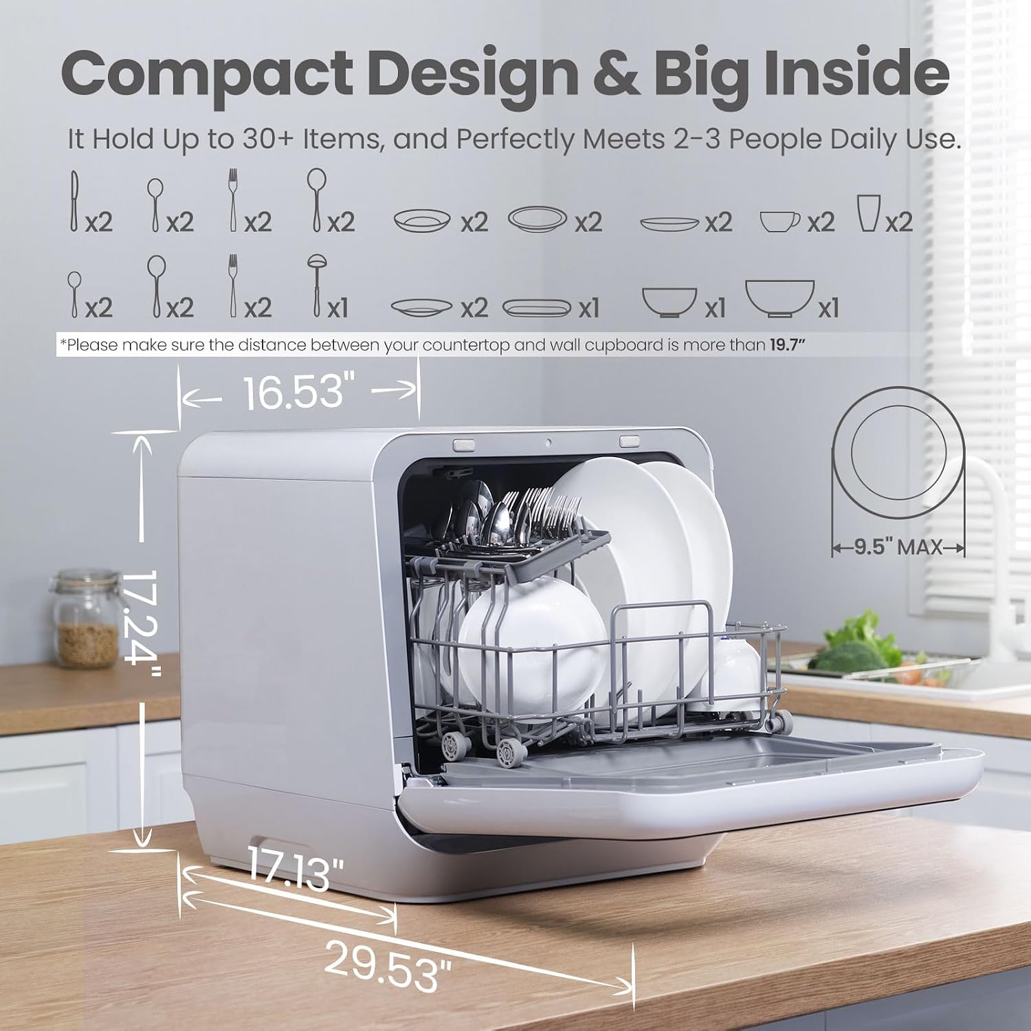 Lavavajillas portátil de sobre - Portable Dishwasher With Water Tank reseña y precio