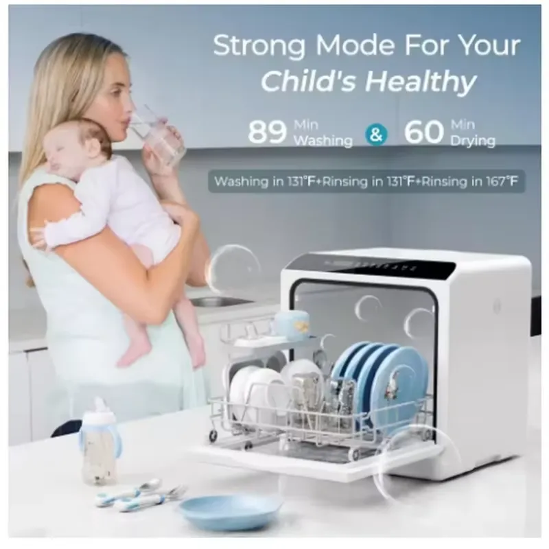 Mini Lavavajillas Portátil de  - Countertop Dishwasher Mini Compact reseña y precio
