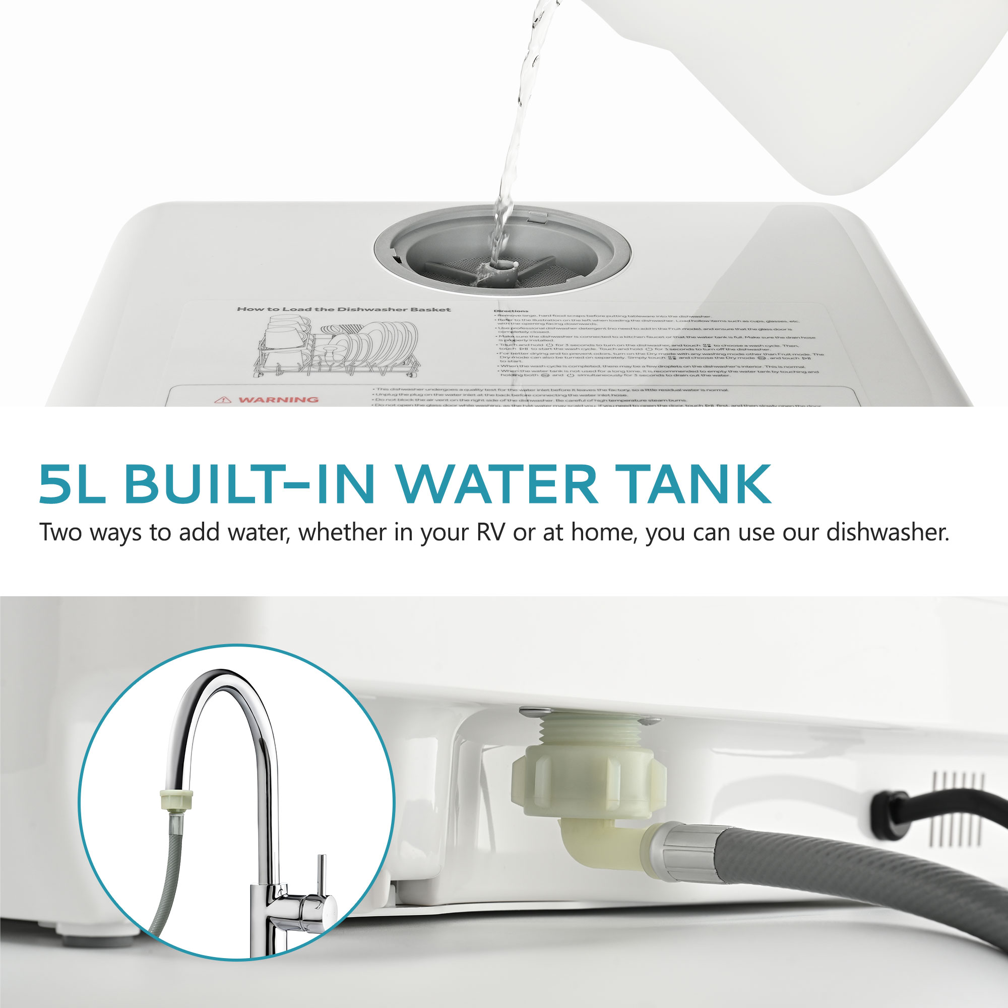 Lavavajillas portátil de sobre - Portable Dishwasher With Water Tank reseña y precio