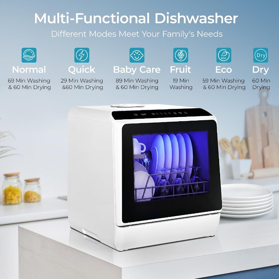 Lavavajillas portátil para enc - Small Dishwasher For Apartment reseña y precio