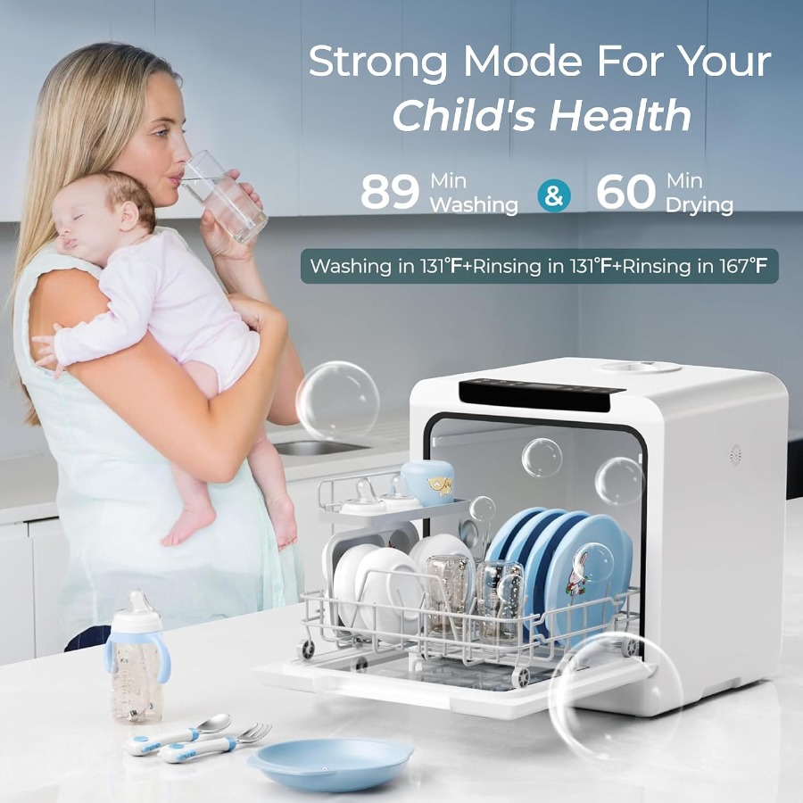 Lavavajillas portátil para enc - Small Dishwasher For Apartment reseña y precio