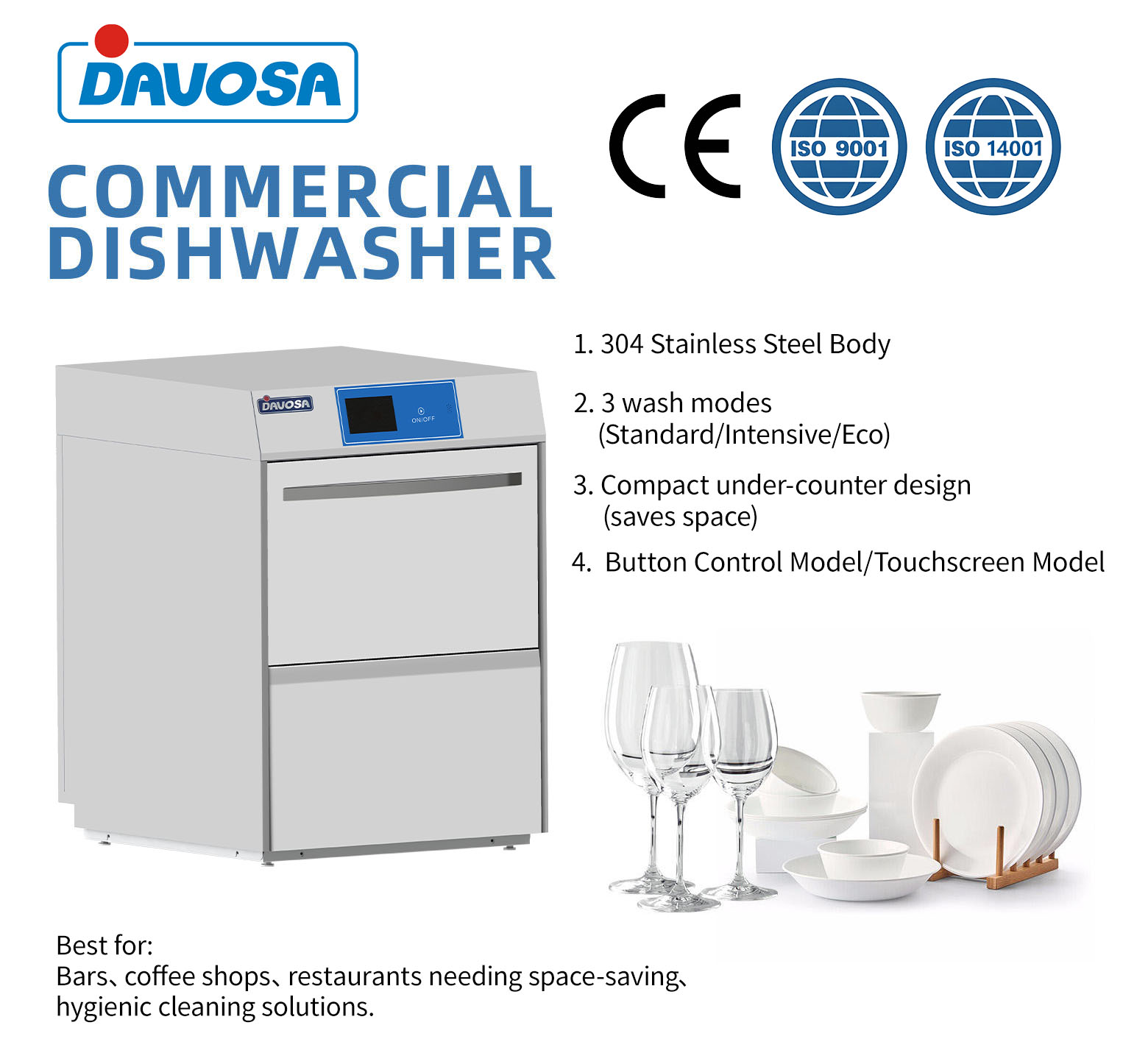 Lavavajillas Automático Comerc - Commercial Undercounter Dishwasher reseña y precio
