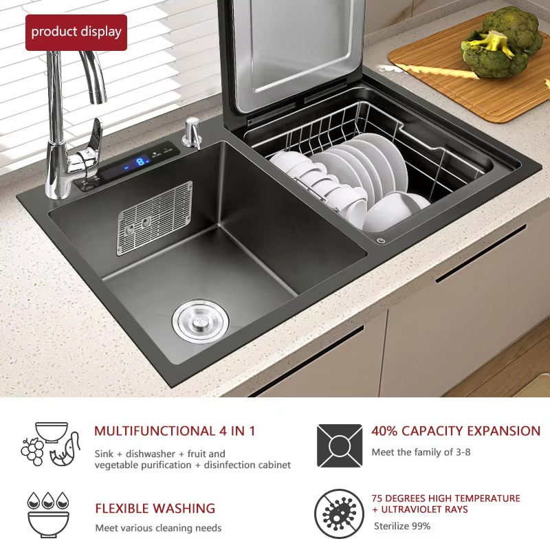 Fregadero con lavavajillas int - Ultrasonic Dishwasher Sink Integrated reseña y precio